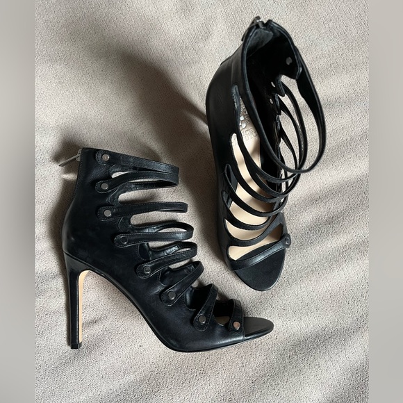 VINCE CAMUTO size 8 black cage heels EUC - Picture 6 of 8